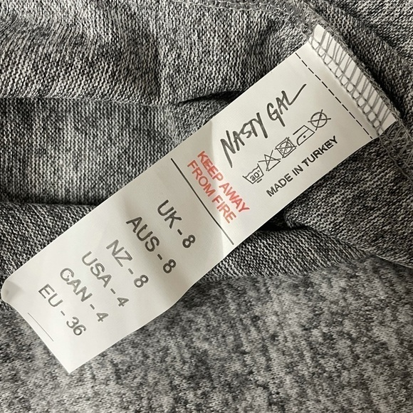 Nasty Gal Grey Heathered Longline Maxi Cardigan - Size 4 - Picture 5 of 6